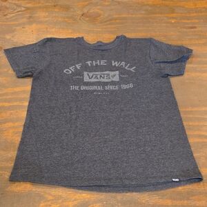 Vans Heather Navy Gray 'Off The Wall' Graphic Tee